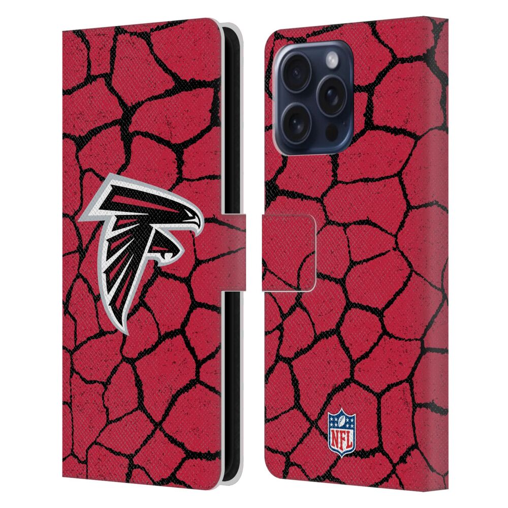 ATLANTA FALCONS(NFL) アトランタファルコンズ アトランタファルコンズ - Giraffe Animal Print レザー手帳型 / Apple iPhoneケース - PGS
